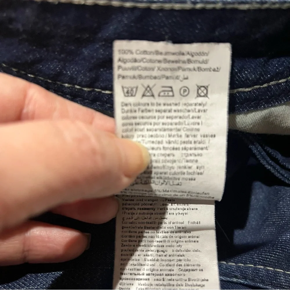 Jack & Jones Nick Jeans 38 x 27 Regular Fit Distressed Straight Leg Button Fly